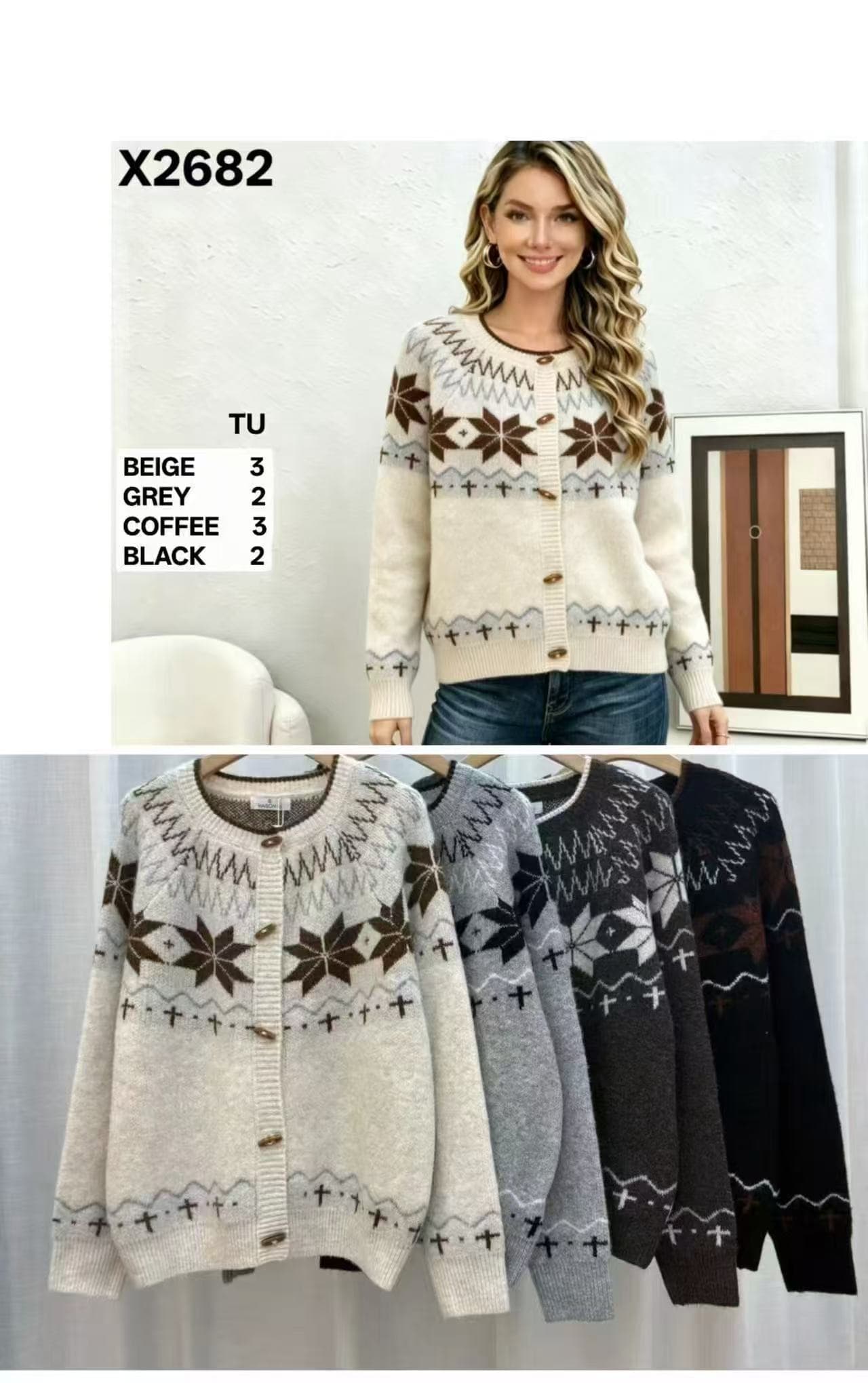 Cardigan Inverno Panna Florya Moda